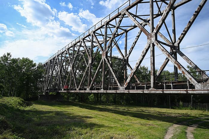 Die Eiffelbrücke über den Pruth bei Ungheni
