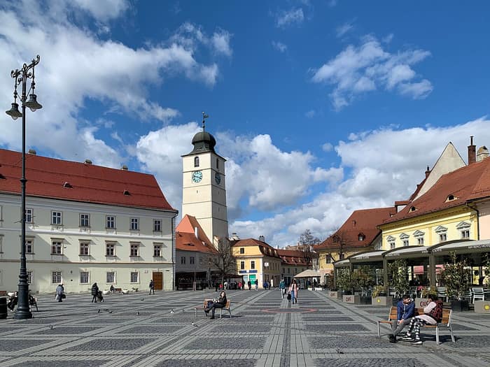 La Piața Mare de Sibiu