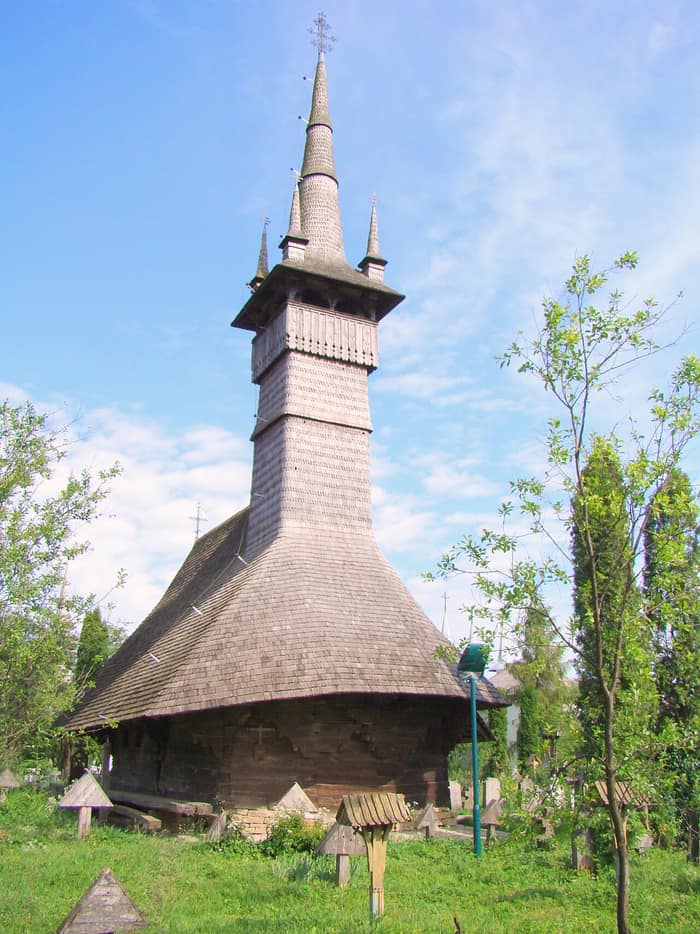 Holzkirche von Rogoz, Detail der Außenseite