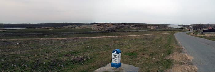 Panorama de la borne milliaire de Capidava