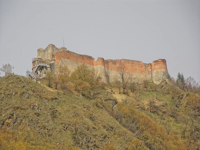 Vue panoramique de la citadelle de Poenari