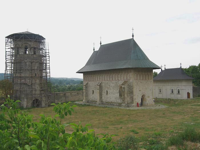 Dobrovăț Monastery in the forests south-east of Iași