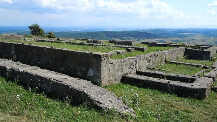 Resti dei principia nel castrum di Porolissum