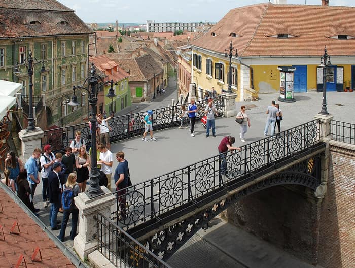 Le pont des Mensonges, passerelle en fonte de Sibiu
